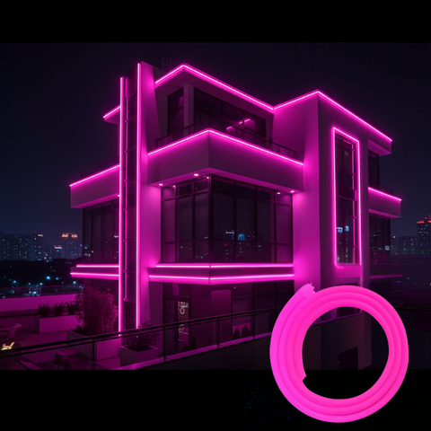 Neon Flex Roz – bandă LED decorativă flexibilă 6×12mm