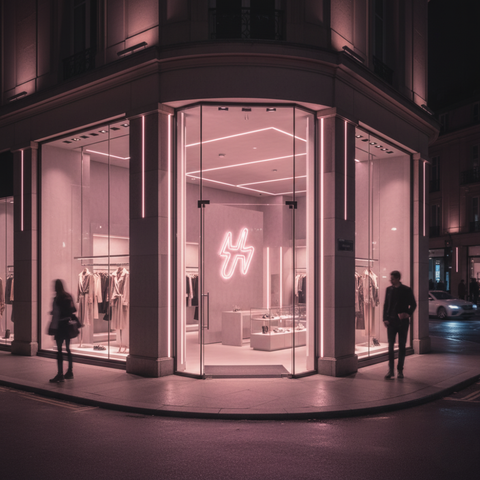 Neon Flexibil Roz Pudră 24V montaj interior
