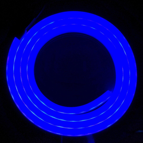banda led neon flex albastru 24v