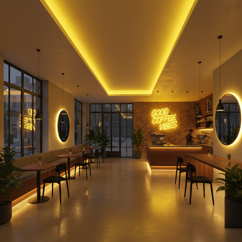 Neon LED Galben iluminat arhitectural exterior