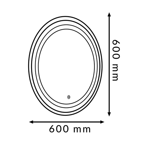Oglindă cu LED rotunda dimensiuni 600mm