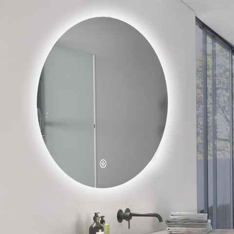 Oglindă baie LED cu touch pentru iluminare reglabilă