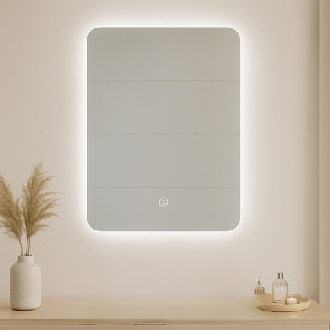 oglinda baie design minimalist iluminare