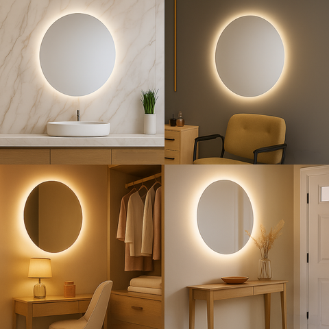 oglinda LED economica 15W pentru baie
