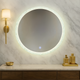 Oglindă LED rotundă 80 cm lumină ajustabilă 3CCT