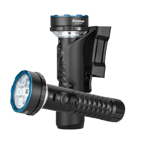 Lanterna profesională Olight Prowess 5000 lumeni cu iluminare bidirecțională
