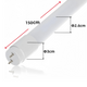 Tub LED T8 150 cm 24W 2400LM 6000K industrial, sticla mata, Pack 600 bucăți, led-box.ro
