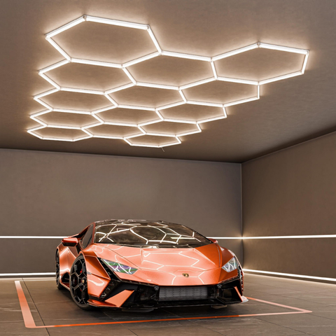 Panou LED HoneyComb 14 hexagoane 456W lumină naturală 4000K