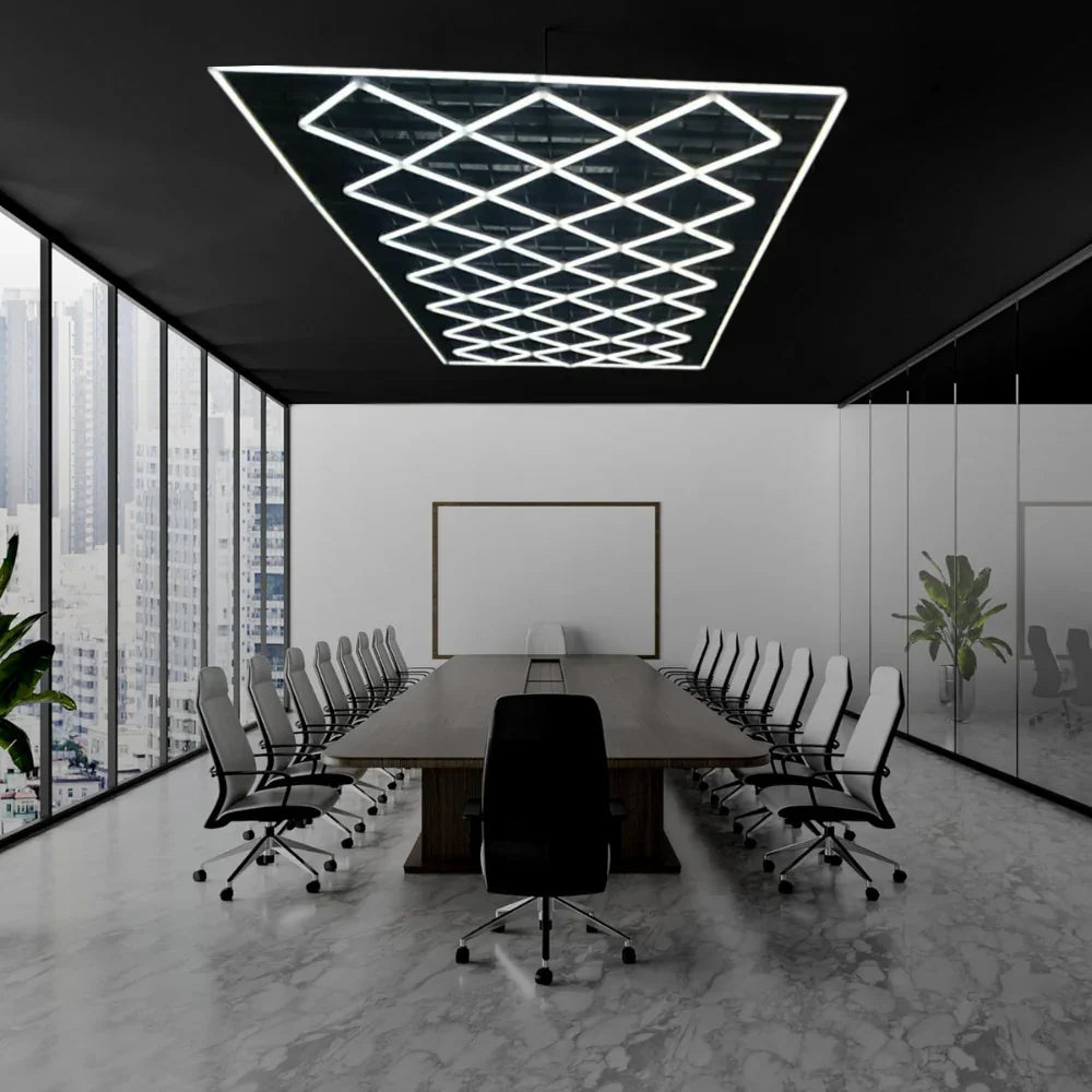 Structură LED HoneyComb 680 W – Iluminat Tavan Profesional, 120 lm