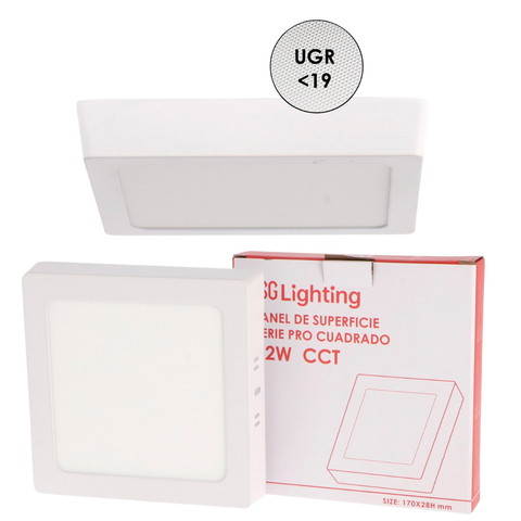 Panou LED pătrat alb modern 12W