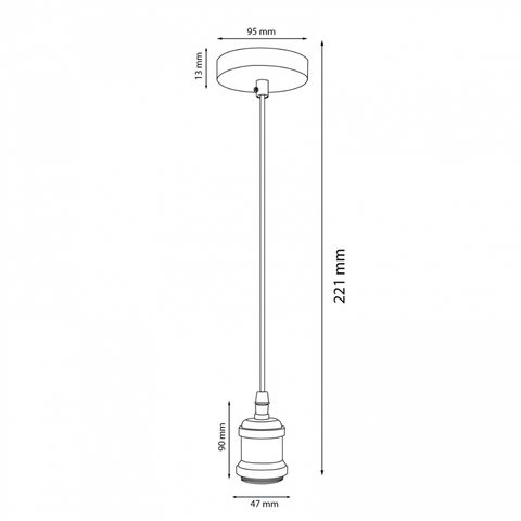 Lampă suspendată NICE inaltime 221mm