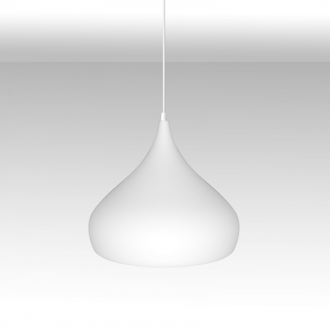 pendul alb minimalist din metal