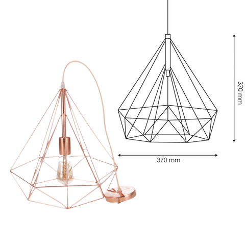 pendul cu bec e27 dimensiuni 370x370mm