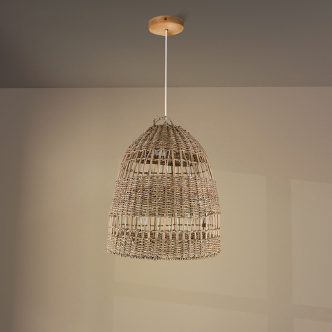 Lampă Fuerteventura ratan în decor modern cald