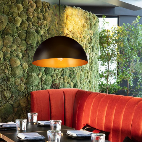 Pendul mare Ø40 cm Pople negru mat