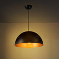 Lampă suspendată Vintage Pople negru mat cu interior auriu