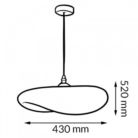 Pendul ratan sculptural montat în interior boho