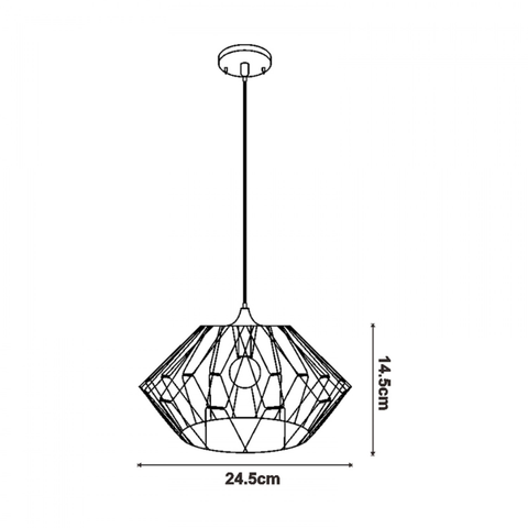 Lampa Kandang dimensiuni 24,5x14.5 cm