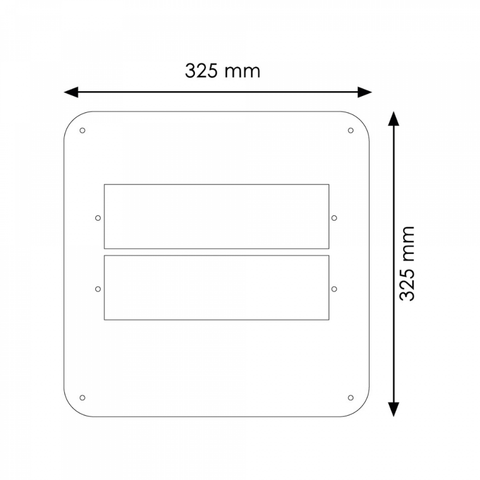 Placă de adaptare albă din aluminiu 325×325 mm pentru felinar Villa
