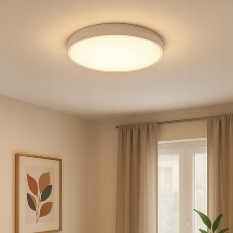 plafoniera tavan alba rotunda 2xe27 corp iluminat slim