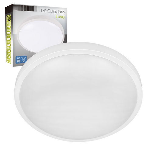 plafoniera alba slim rotunda 2xe27 pentru baie