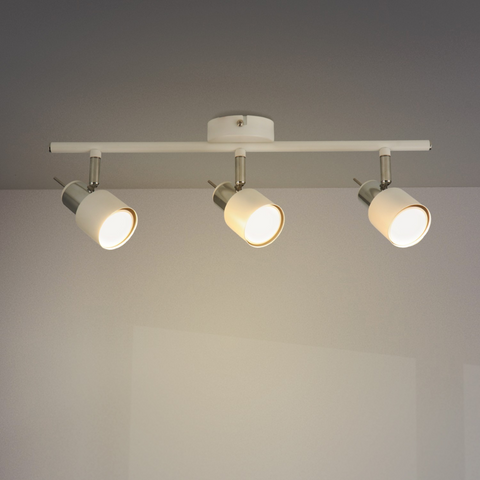 Plafonieră decorativă modernă cu 3 spoturi GU10, alb 
