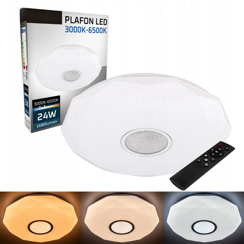 Plafonieră cu temperatură variabilă 3000K-6500K Diami LED