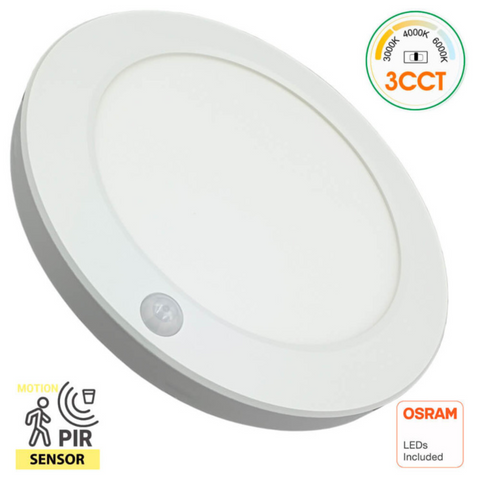 spot led cu senzor, spoturi cu senzor miscare, plafoniera cu senzor, spot rotund, plafoniera suprafata, spot cct, led-box.ro
