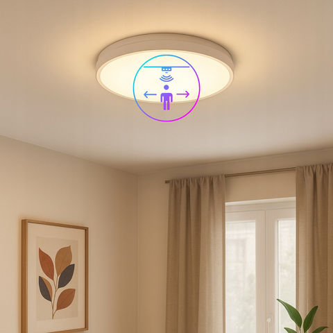 plafoniera slim led 18w 4000k alba cu senzor dip reglabil
