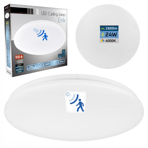 Spot de tavan LED Slim 24W cu detecție mișcare 100°