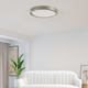 plafoniera rotunda argintiu, montaj aplicat tavan, 25W, lumina selectabila