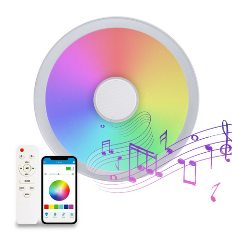 Plafonieră LED dimabilă 36W cu lumină RGB multicolor și alb reglabil