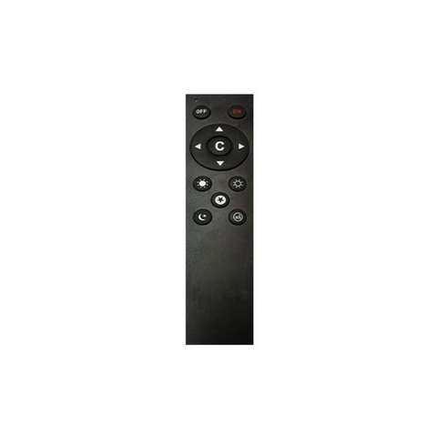 telecomanda plafonieră LED negru auriu în decor modern
