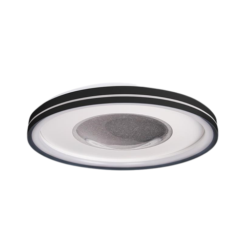 Plafonieră LED negru alb Ø480mm cu dublă zonă