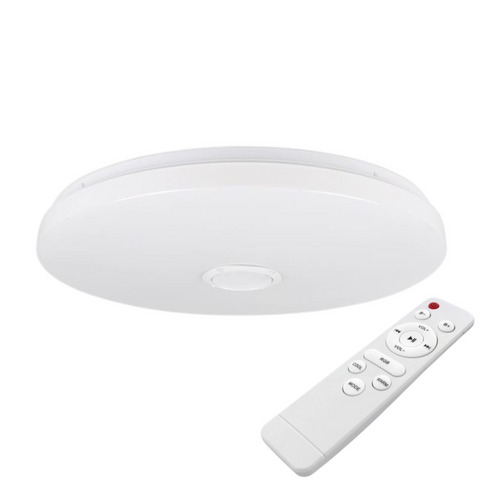 Plafonieră LED cu telecomandă și aplicație mobilă pentru control complet
