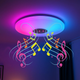 Plafonieră LED smart cu lumina albă și RGB pentru living și dormitor