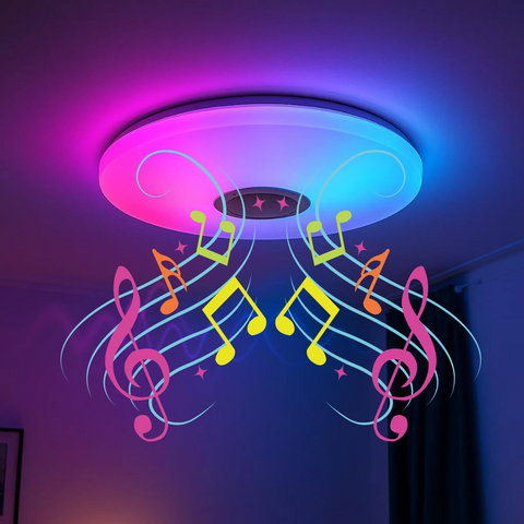 Plafonieră LED smart cu lumina albă și RGB pentru living și dormitor