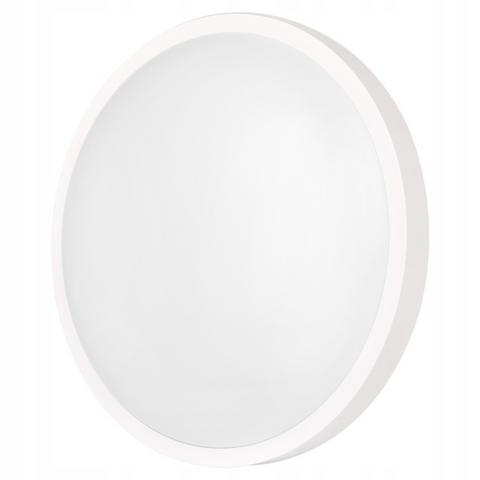 Vedere frontală plafonieră LED albă IP44 cu lumină neutră 4000K
