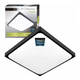 Vedere frontală plafonieră LED 275x275mm neagră cu lumină neutră 4000K
