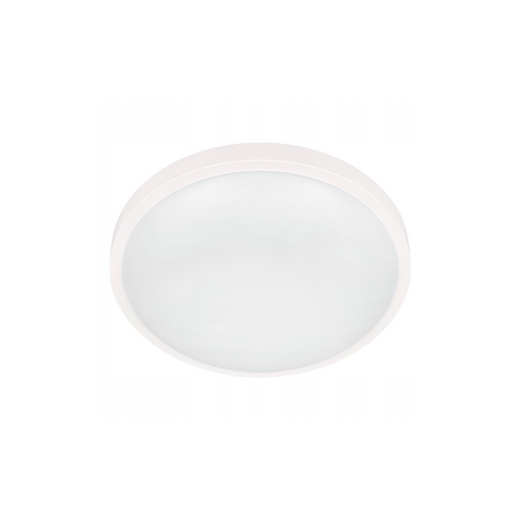 Vedere laterală plafonieră LED Luvo albă cu difuzor PVC
