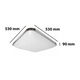  plafonieră LED pătrată 36W cu carcasă din oțel cu dimensiuni 530x530mm