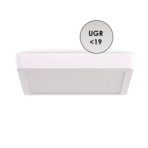 plafoniera spot slim patrat 20w 2000 lumeni, lumina cct selectabila
