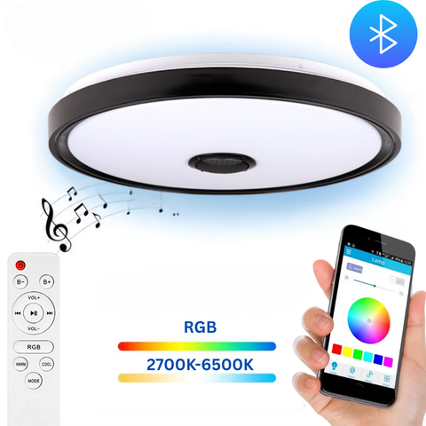 Plafonieră smart Cosmo cu control RGB prin telecomanda sau telefon
