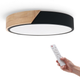 Plafonieră LED rotundă Wood 24W finisaj negru elegant