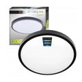 Plafonieră LED rotundă Luvo 18W negru Ø275mm IP44 montată pe tavan
