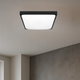 plafoniera neagra patrata luvo 2xe27 ip44 305mm