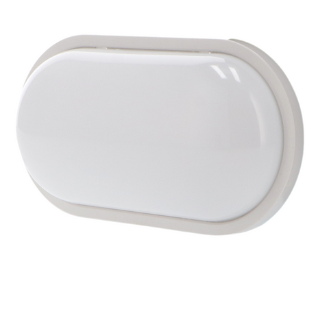 plafoniera led ovala pentru terasa, alb, rezistenta la apa, led-box.ro