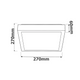 plafoniera tavan patrata 270mm cu senzor microwave dip