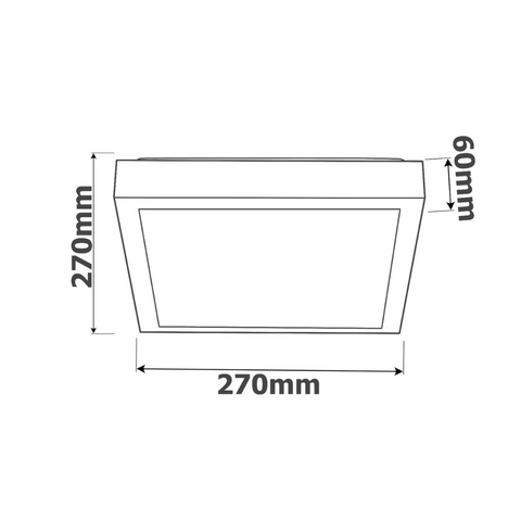 plafoniera tavan patrata 270mm cu senzor microwave dip