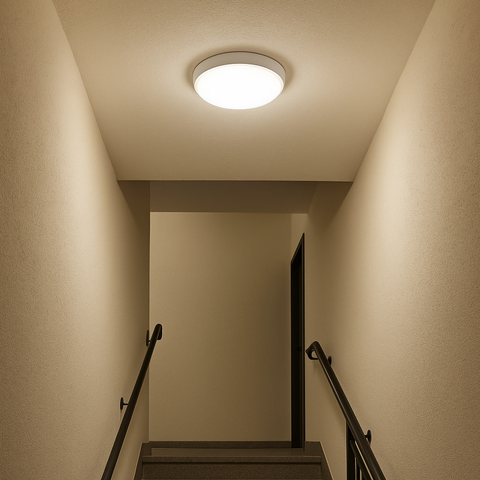 plafoniera pentru scari de bloc, senzor reglabil, lumina neutra